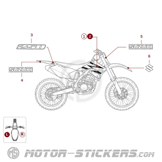 Suzuki RM-Z250 2025 - Caution Labels