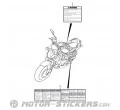 Suzuki SFV 650 Gladius 2009 - Etiquetas de precaución