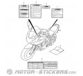 Suzuki SFV 650 Gladius 2010 - Waarschuwingslabels
