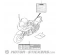 Suzuki SFV 650 Gladius 2011 - Etichette di avvertenza