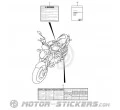 Suzuki SFV 650 Gladius 2014 - Etichette di avvertenza