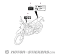 Suzuki Suzuki DR-Z4SM 2026 - Naklejki ostrzegawcze