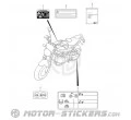 Suzuki SV 650X 2023 - Naklejki ostrzegawcze