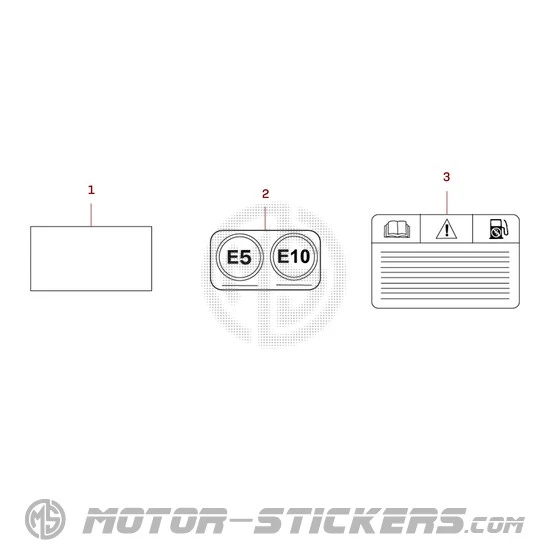 Yamaha TRACER 7 2026 - Étiquettes d'avertissement