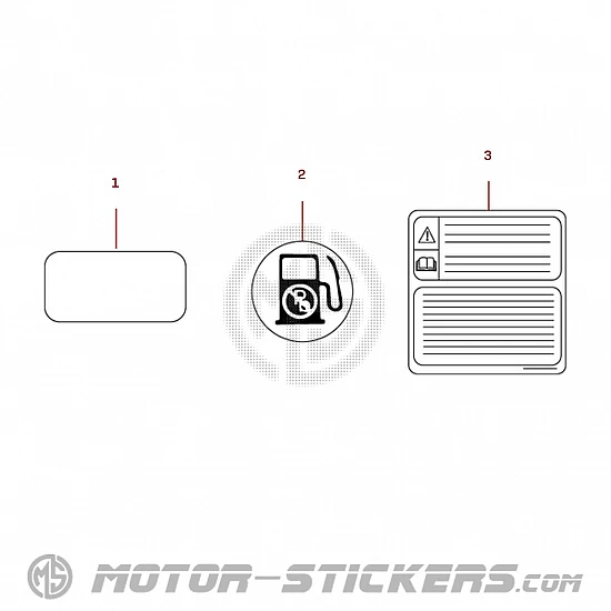 Yamaha YZF 125R 2008 - Etiquetas de precaución